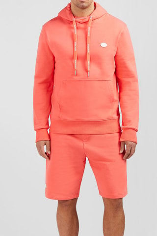 Sweat à capuche Planète - Corail