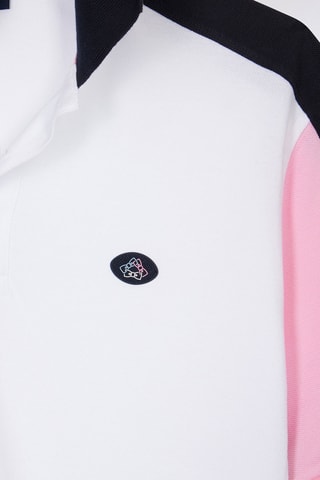 Polo droit Le Cercle Rose - Blanc