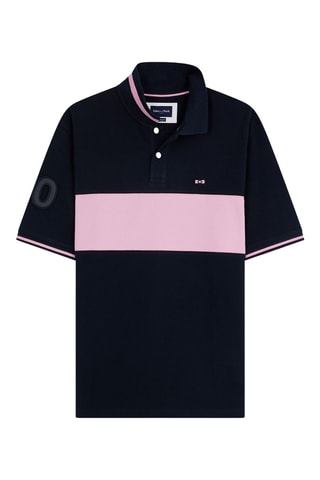 Polo relaxed Enthousiasme - Rose et bleu marine