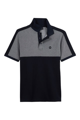 Polo Oxford Block - Bleu marine
