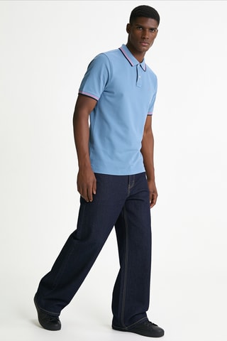 Polo Décalage - Bleu
