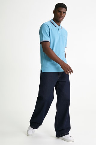 Polo Décalage - Turquoise