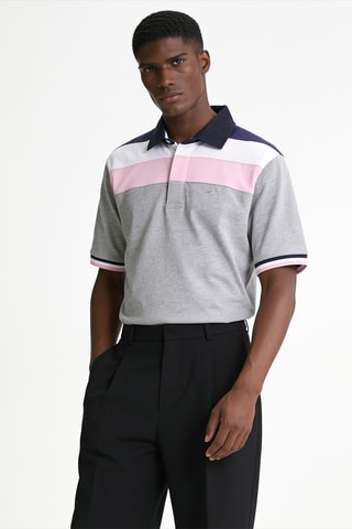 Polo Flag Chest - Gris chiné