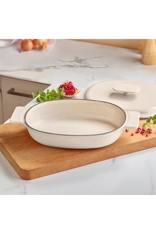 Cocotte en fonte Enamel - 27 x 21 x 5,5 cm - 1,4 l