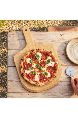 Plateau à pizza en bambou - 50 x 30 x 1,5 cm