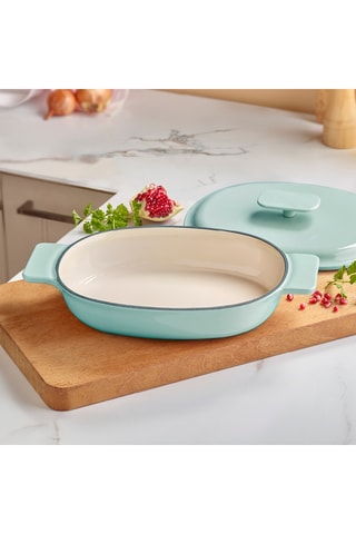 Cocotte en fonte Enamel - 27 x 21 x 5,5 cm - 1,4 l