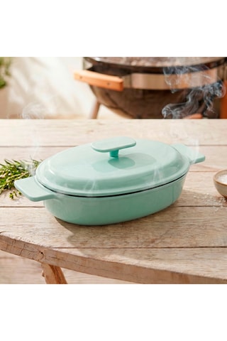 Cocotte en fonte Enamel - 27 x 21 x 5,5 cm - 1,4 l