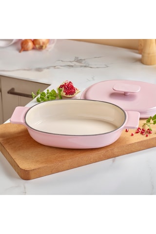 Cocotte en fonte Enamel - 27 x 21 x 5,5 cm - 1,4 l