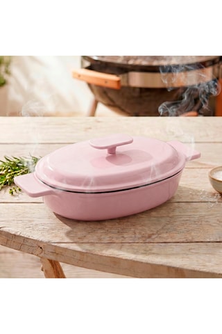 Cocotte en fonte Enamel - 27 x 21 x 5,5 cm - 1,4 l