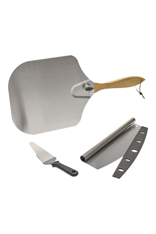 3 ustensiles pour pizza en acier inoxydable Grill