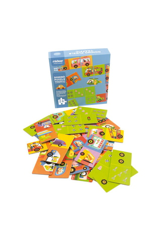 Domino puzzle trafic à double face 24 pièces - Dès 3 ans