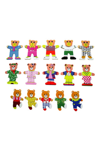 Puzzle famille ours à habiller en bois - 45 pièces - Dès 3 ans