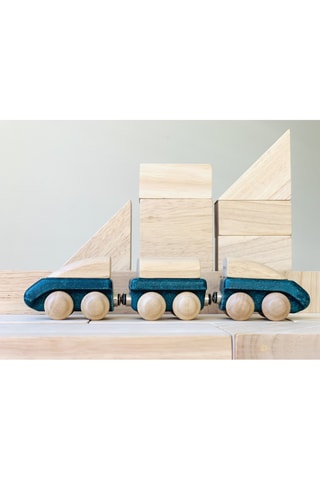 Train à grande vitesse en bois - 3 pièces - Dès 3 ans