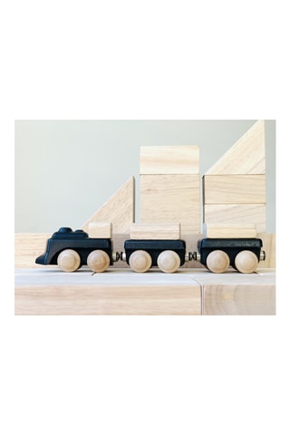 Train locomotive en bois - 3 pièces - Dès 3 ans
