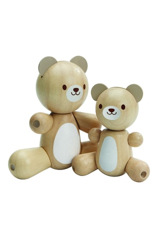 Coffret de figurines maman et bébé ours en bois - Dès 1 an