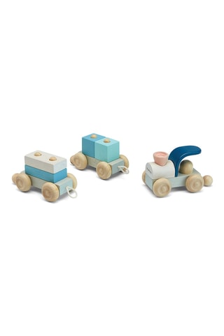 Train modulable en bois - 7 pièces - Dès 1 an