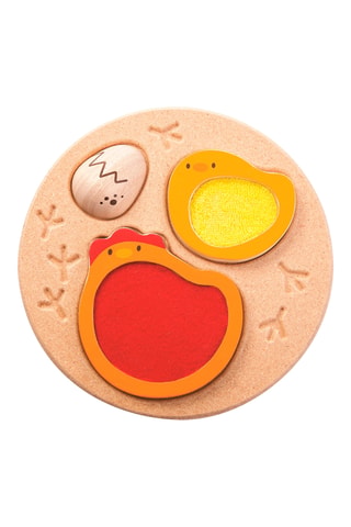Puzzle éducatif Poule Œuf en bois - 4 pièces - Dès 1 an