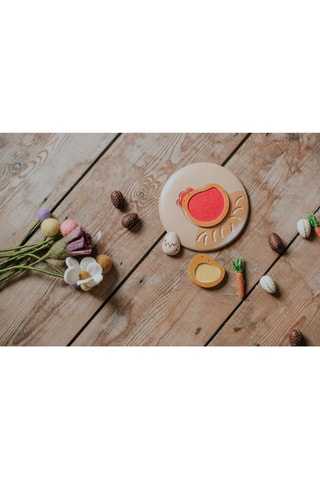 Puzzle éducatif Poule Œuf en bois - 4 pièces - Dès 1 an