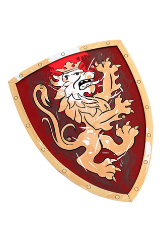 Bouclier de chevalier Lion Doré Rouge - Dès 3 ans