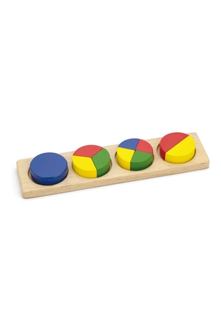 Bloc de mathématiques ronds en bois - 10 pièces - Dès 1 an