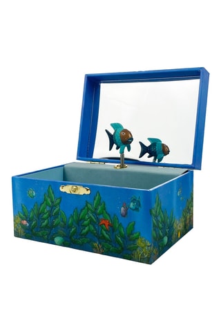 Boîte à bijoux musicale Phosphorescent Poisson Arc-En-Ciel© en bois - 3 ans