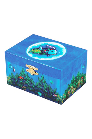 Boîte à bijoux musicale Phosphorescent Poisson Arc-En-Ciel© en bois - 3 ans