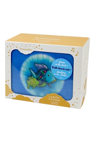 Boîte à bijoux musicale Phosphorescent Poisson Arc-En-Ciel© en bois - 3 ans
