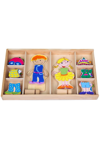 Puzzles magnétiques à habiller en bois - 24 pièces - Dès 3 ans