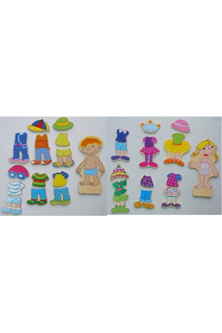 Puzzles magnétiques à habiller en bois - 24 pièces - Dès 3 ans