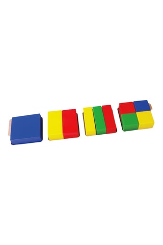 Bloc de mathématiques carrés en bois - 10 pièces - Dès 1 an