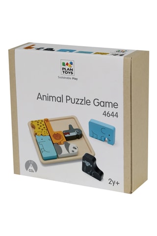 Puzzle animaux 2-en-1 en bois - 8 pièces - Dès 2 ans