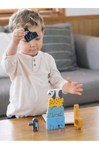 Puzzle animaux 2-en-1 en bois - 8 pièces - Dès 2 ans