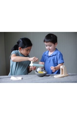Jeu d'imitation Robot de cuisine en bois - 6 pièces - Dès 2 ans