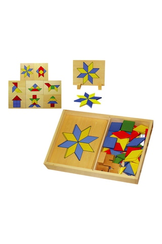 Coffret dessins mosaïques en bois - 148 pièces - Dès 3 ans