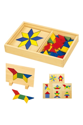 Coffret dessins mosaïques en bois - 148 pièces - Dès 3 ans