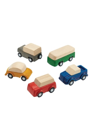 5 petits véhicules en bois - Dès 3 ans