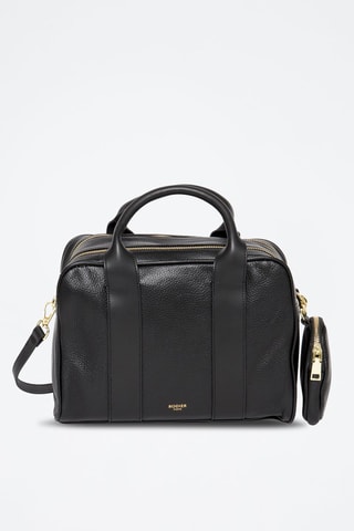 Sac à main en cuir Tofu - Noir