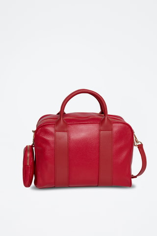 Sac à main en cuir Tofu - Rouge