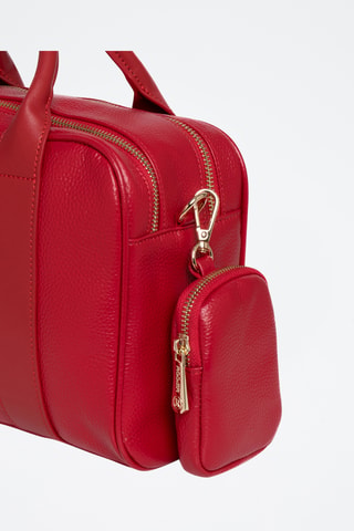 Sac à main en cuir Tofu - Rouge
