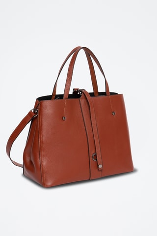 Sac à main en croûte de cuir Mizan - Camel