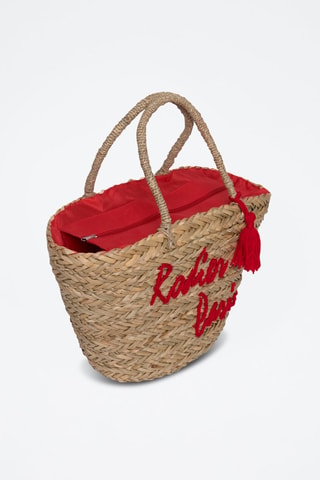 Cabas Playa - Beige et rouge