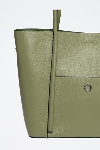 Sac porté épaule en cuir Romance - Kaki
