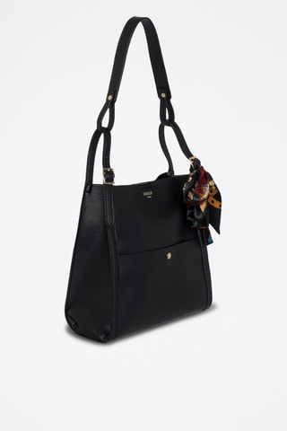 Sac porté épaule Scala - Doré, noir et rouge