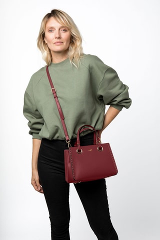 Sac à main en cuir Pearl - Bordeaux