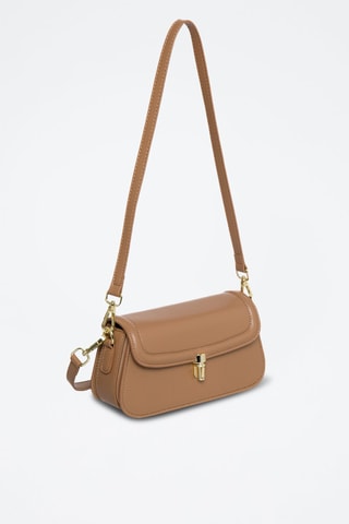 Sac bandoulière en cuir Alisier - Marron clair