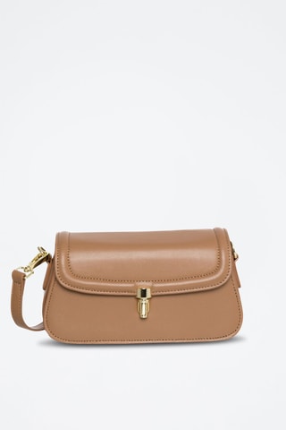 Sac bandoulière en cuir Alisier - Marron clair