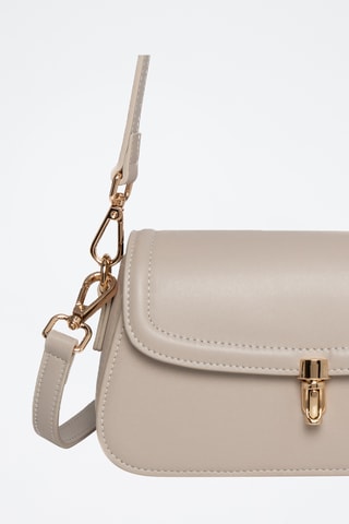 Sac bandoulière en cuir Alisier - Beige