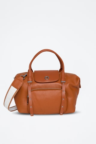 Cabas en cuir Nougat - Camel