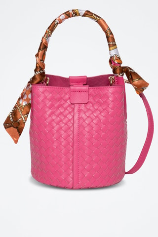 Sac seau en cuir Toundra - Rose