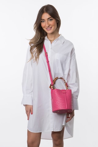 Sac seau en cuir Toundra - Rose
